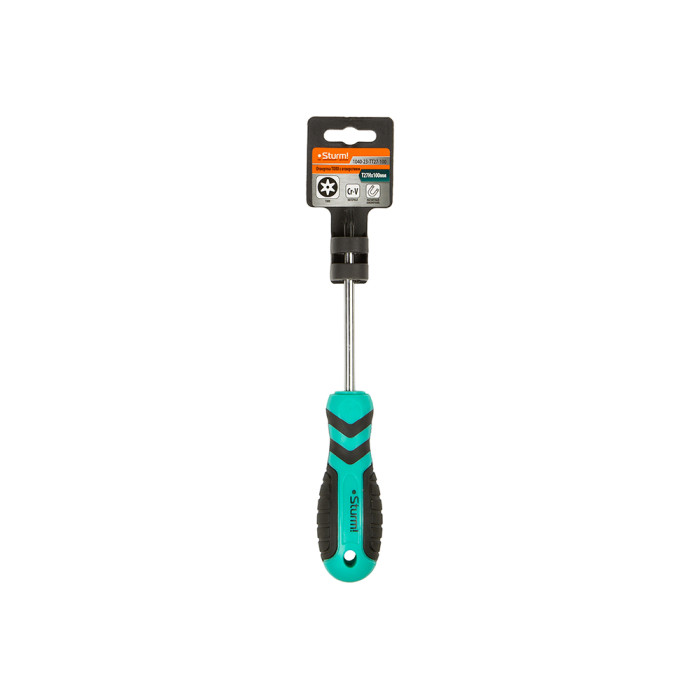 Sturm! 1040-23-TT27-100 Отвертка TORX с ОТВЕРСТ. мангнит. наконеч., эрго ручка TT27H*100мм, Sturm!