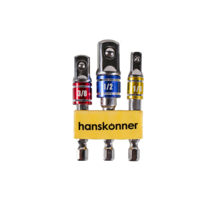 Набор адаптеров для торцевых головок 1/4&quot, 3/8&quot, 1/2&quot Hanskonner — артикул HK1041-04-S3AD